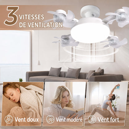 🍃Ventilateur de plafond puissant avec éclairage LED – Restez au frais sans faire tourner la climatisation toute la journée